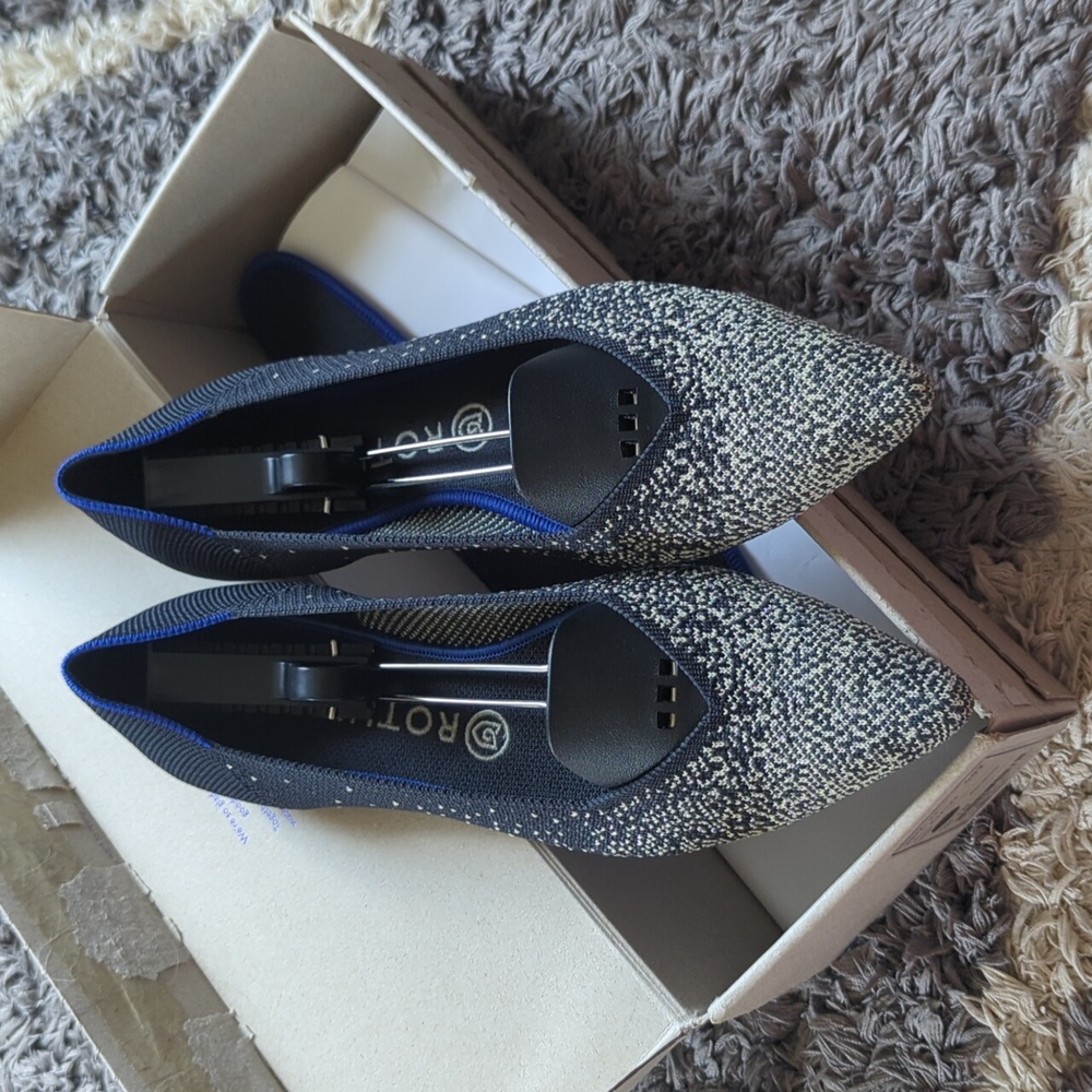 Rothy's Slate Metallic Size 10 Women's Flats - Picture 4 of 7